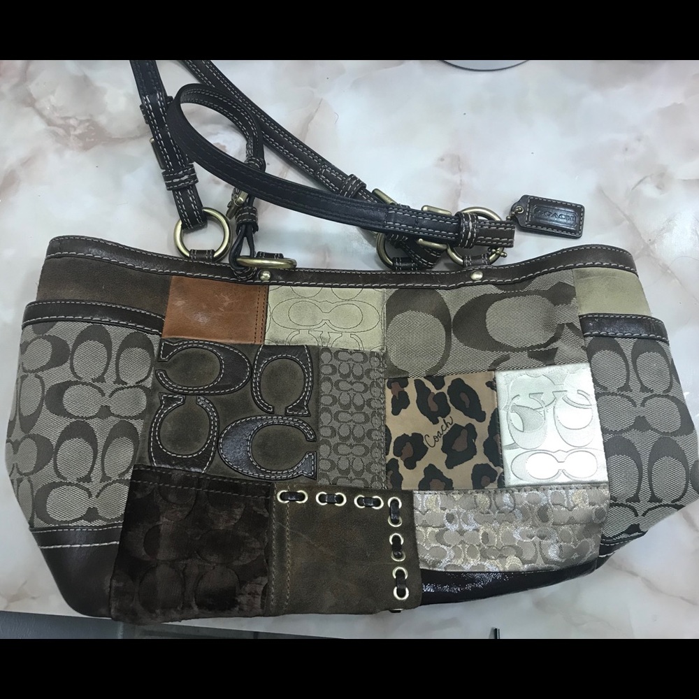 Coach authentic leopard handbag